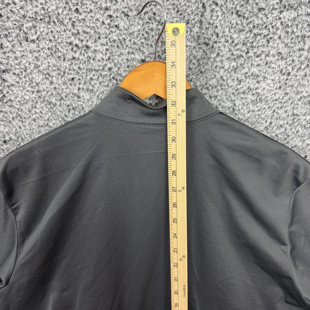 Adidas Jacket Mens 2XL Gray 3-Stripes Track Full Zip Zipper Pockets Athletic